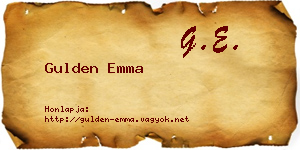 Gulden Emma névjegykártya